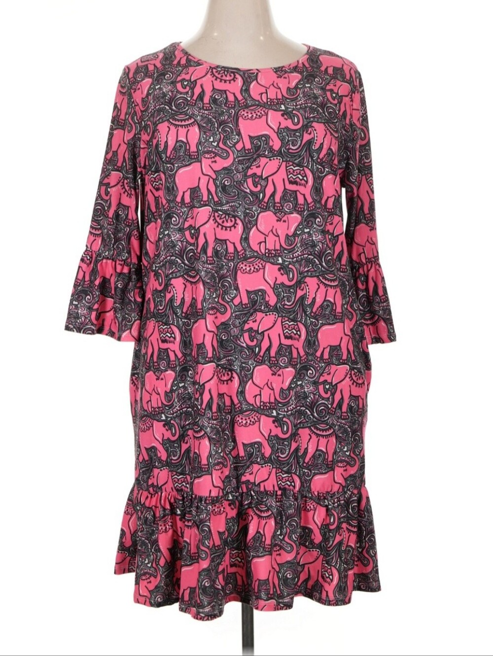 Simply Southern Pink Elephant Print  Dress | Size XL - NWT
